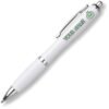 Green kawaii dumpling personalised white plastic ballpoint pen