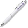 Purple kawaii dumpling personalised white plastic ballpoint pen