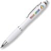 Rainbow kawaii dumpling personalised white plastic ballpoint pen